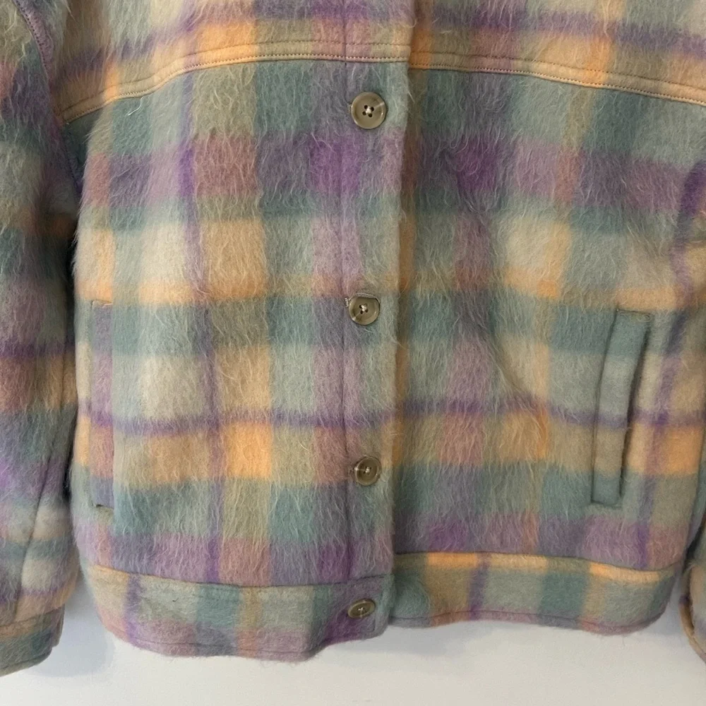 Salt Water Luxe NWOT Sz M Pastel Button Up Jacket Long Sleeve w Pockets Org $120 - Picture 5 of 10
